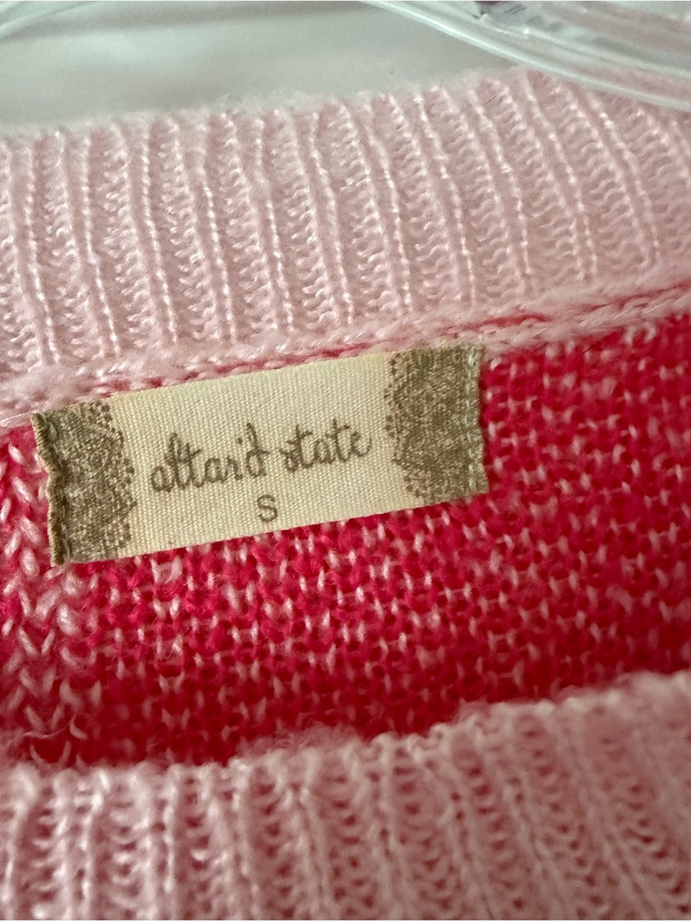 Altar'd State Pink Sweater with Red Smiley Motifs - Picture 5 of 7